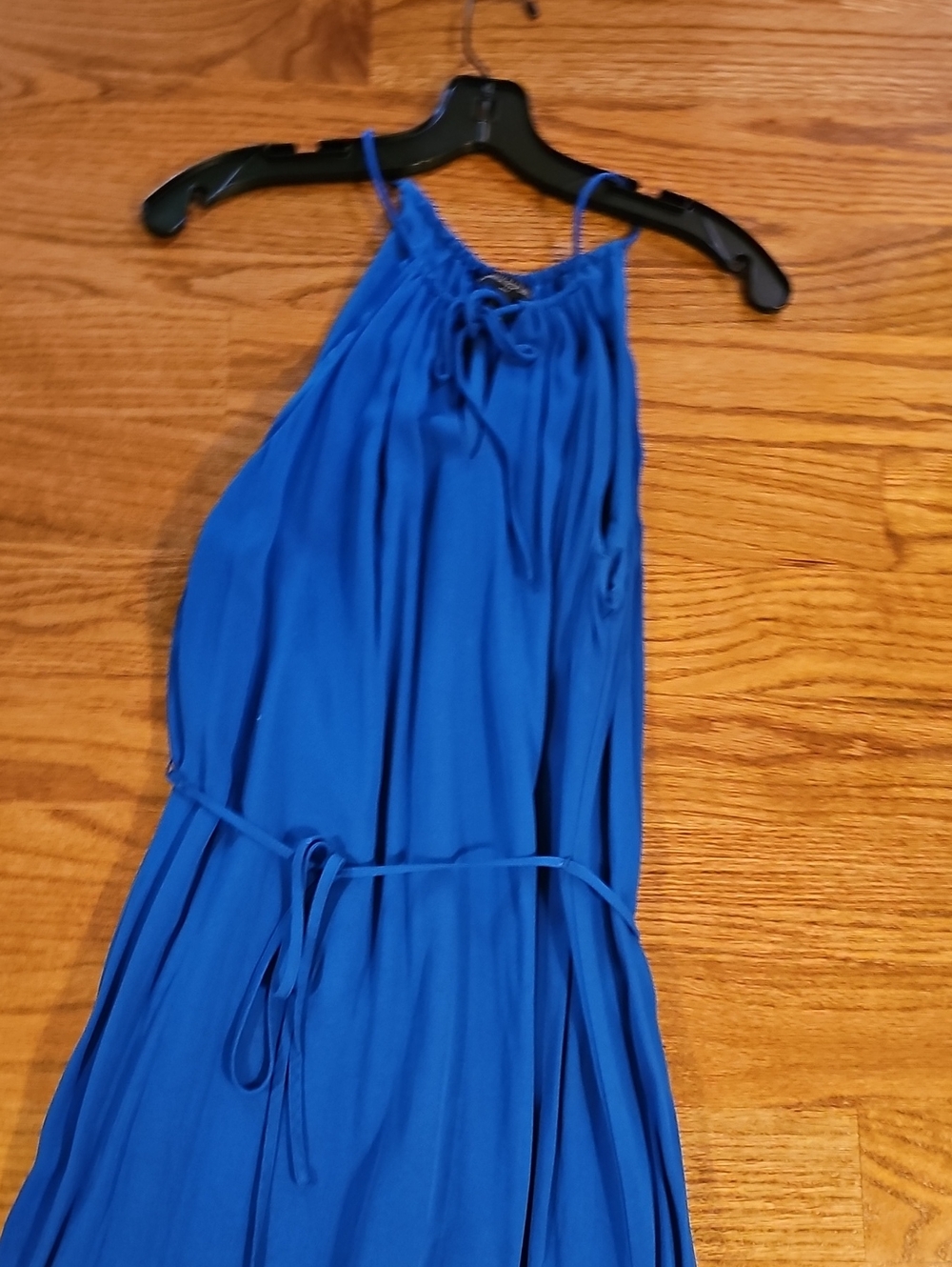 Elegant Royal Blue Halter Maxi Dress - Picture 2 of 3